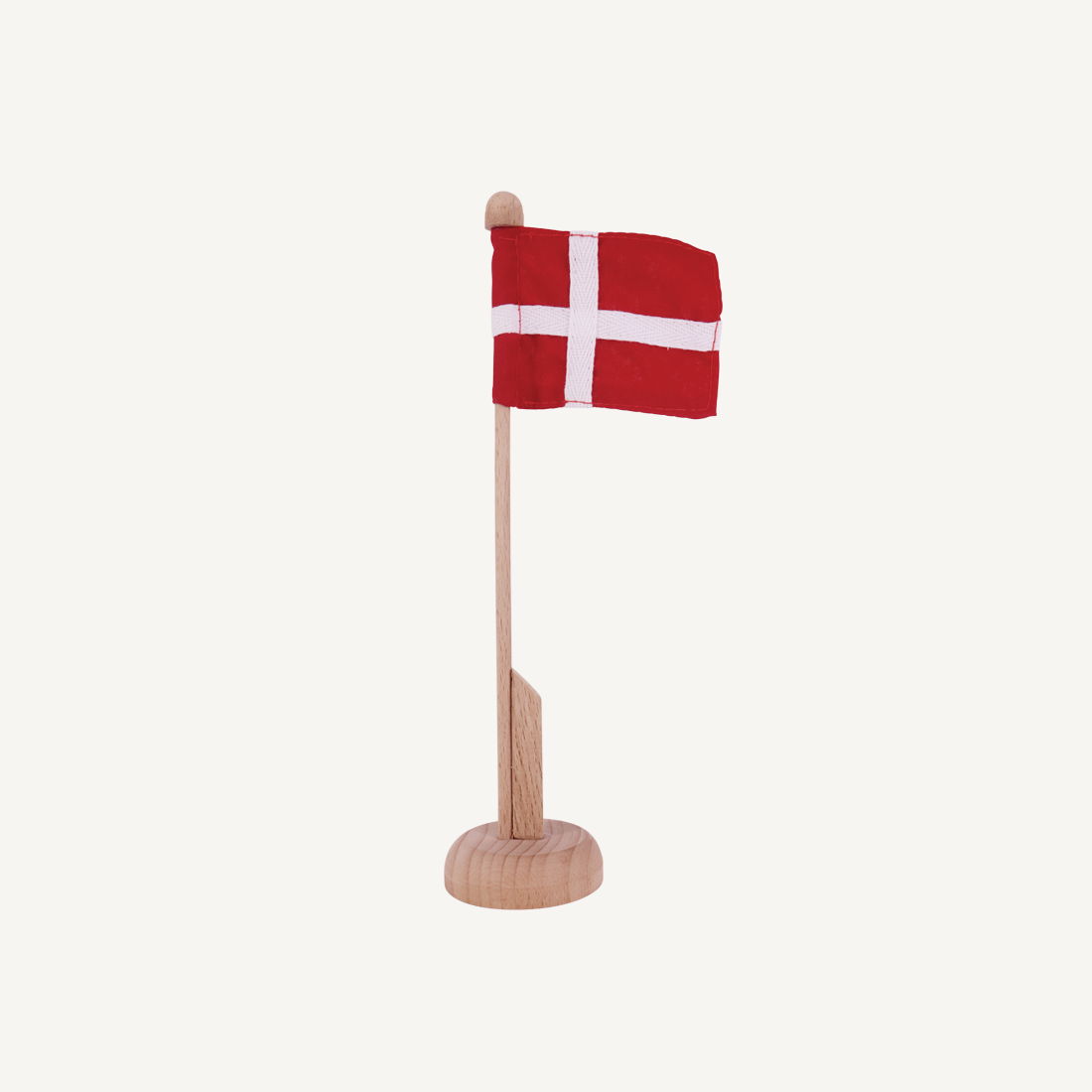 Bordflag i stof på træ fod