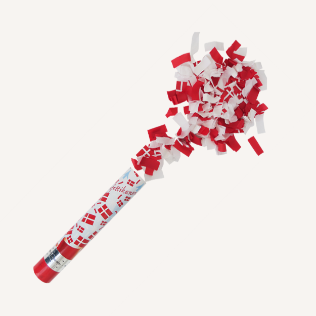 Konfettirør med flag