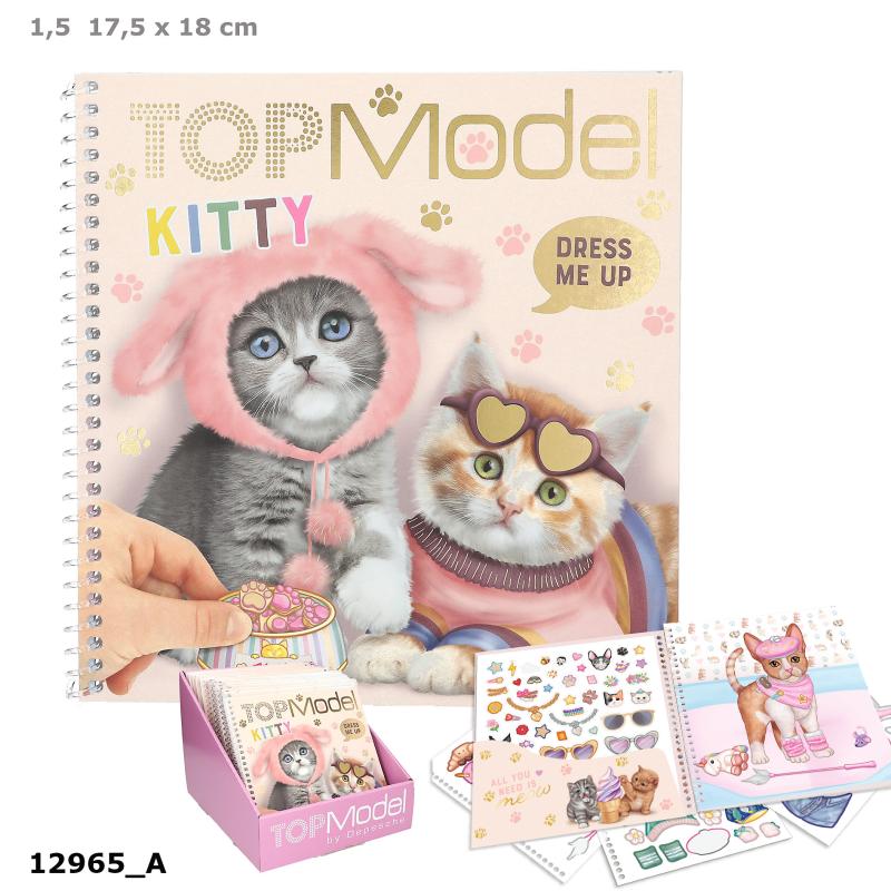 TopModel stickersbog dress me up katte