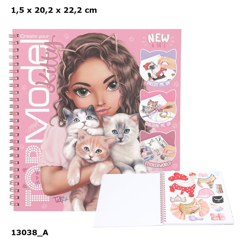 TOPModel Kitty Aktivitets- og malebog