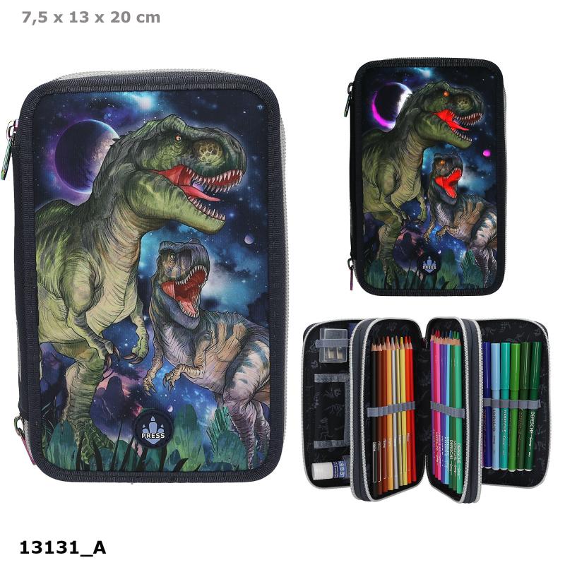 Dino World Trippel Penalhus m/ LED GALAXY
