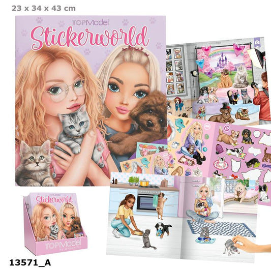 TopModel stickersbog med Kitty and Doggy