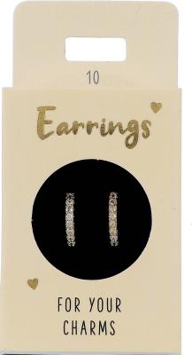 Øreringe til Charms gold rund/round 10