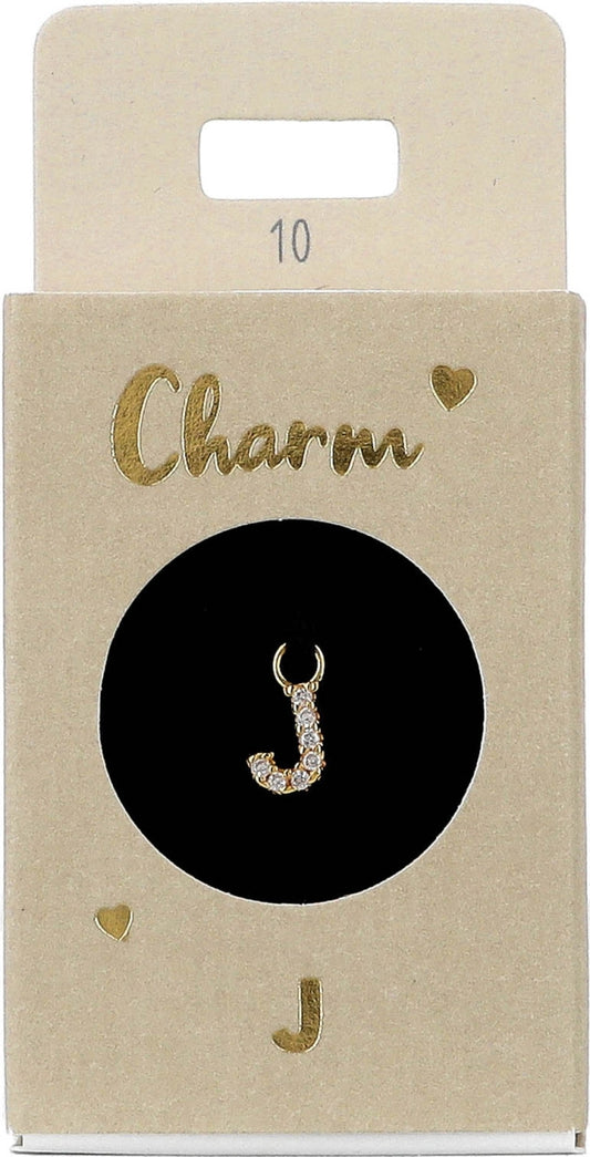 Charms til Ørering guld bogstav J