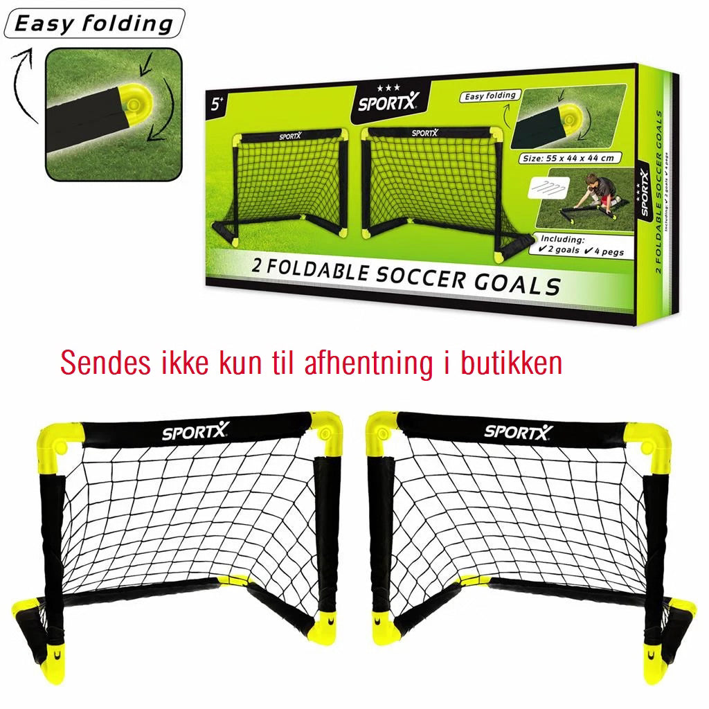 SportX Fodboldmålsæt 2 mål 55x44x44 (Kun til afhentning)