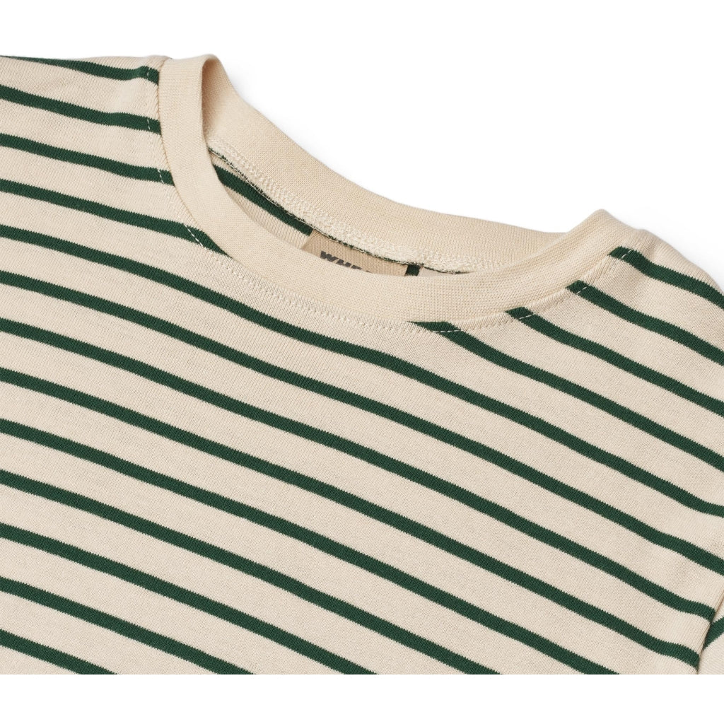 Wheat kortærmet T-shirt med striber 92 cm