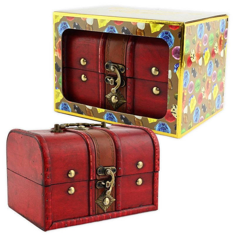 TREASURE CHEST WOODEN 16cm