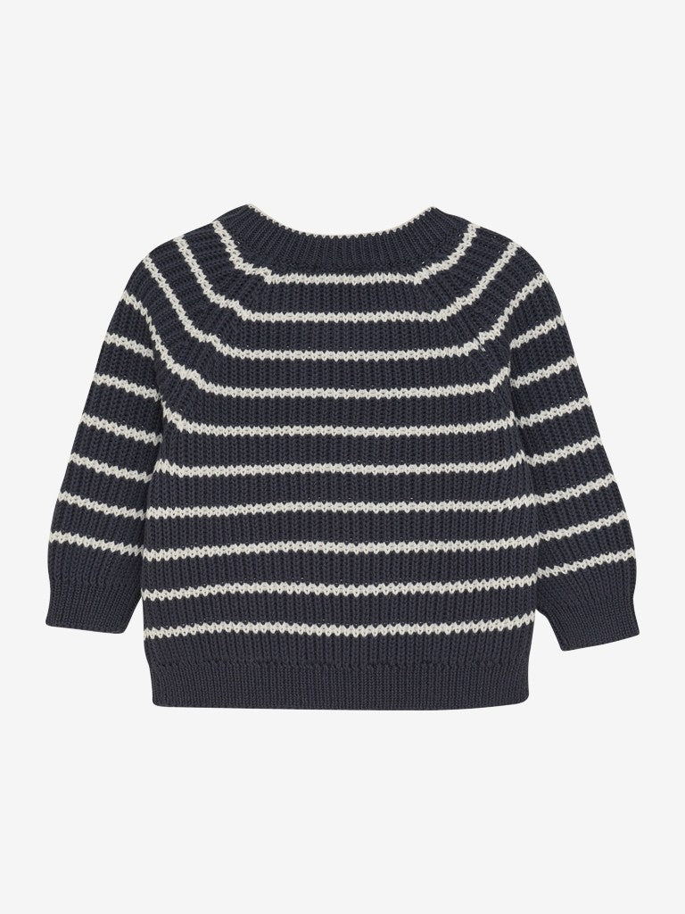 Minymo strikket pullover marineblå 86 cm