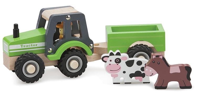 New Classic Toys Traktor m/anhænger & dyr