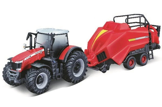 Massey Ferguson 8740S 10 cm med ballepresser.