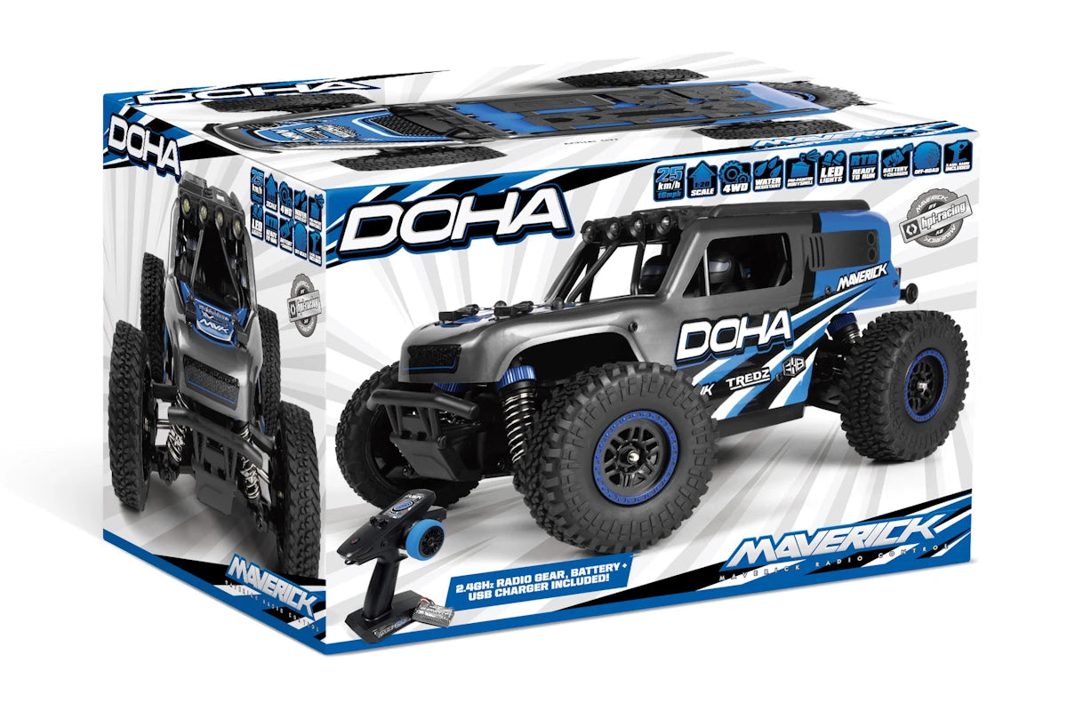 Maverick RC Maverick Doha 1/20 4WD Electric Truck - Blue