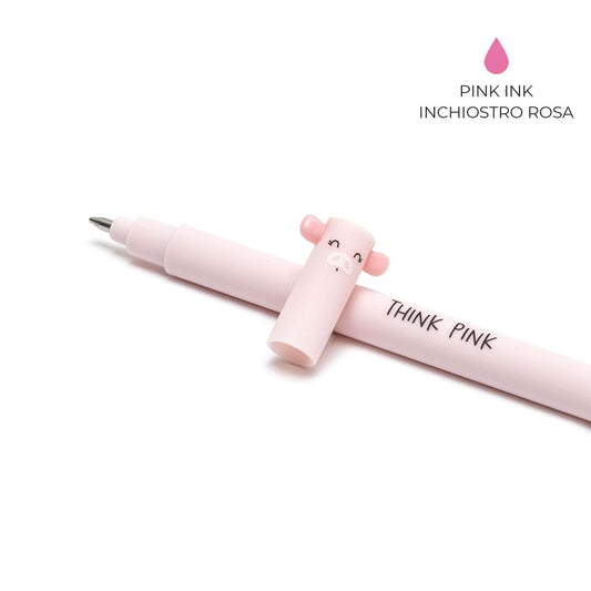 Erasable gel pen, Piggy, rosa