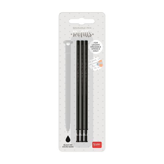 Refills til Erasable gel pens, 3 stk., sorte