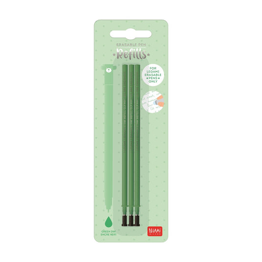 Refills til Erasable gel pens, 3 stk., grønne