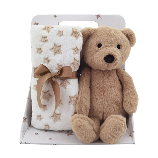 Carlo baby gaveæske bamse og tæppe