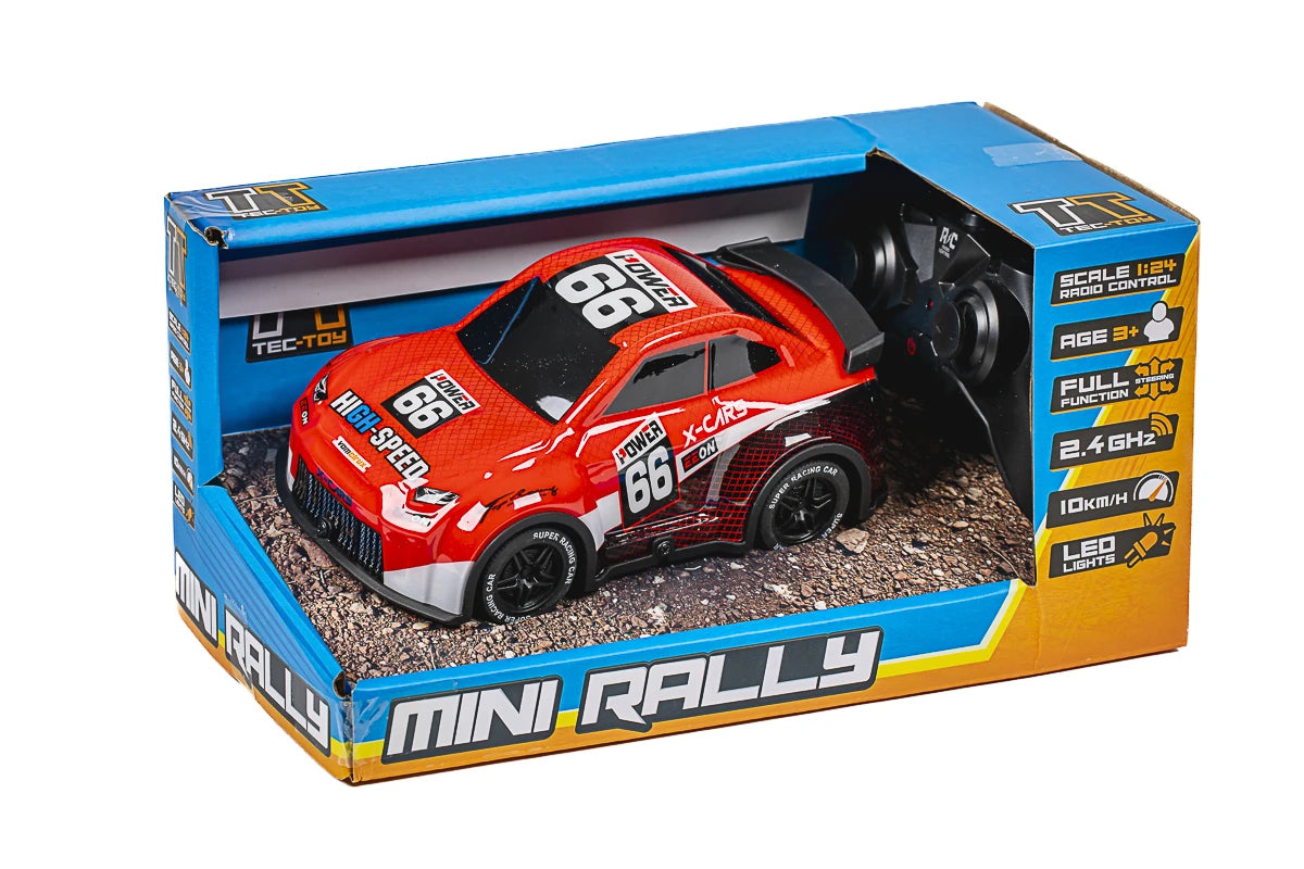TEC-TOY Mini Rally R/C 1:24 2,4GHz w/light, red