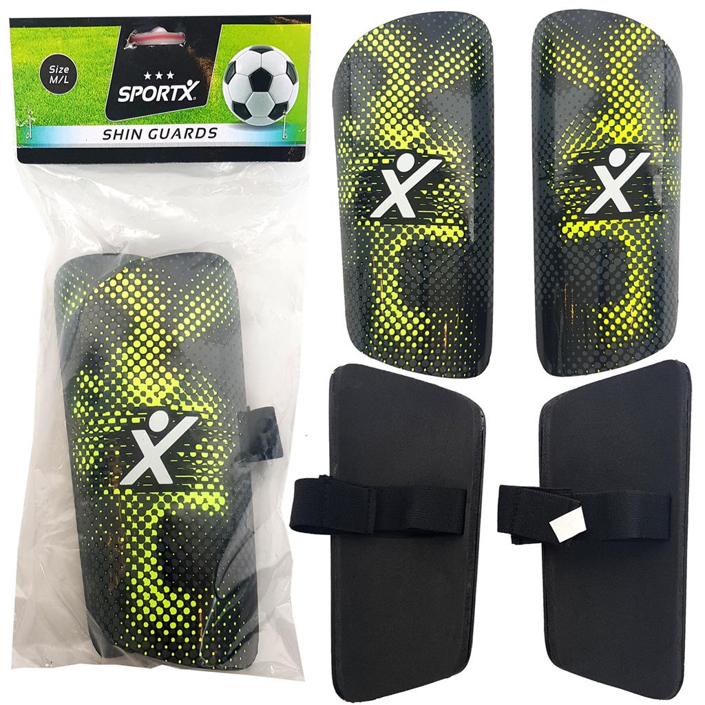 SPORTX SHIN GUARDS GRØN/SORT