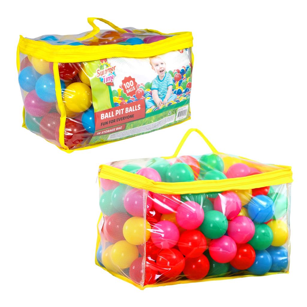 SUMMERTIME BALL PIT BALLS 100 STK I OPBEVARINGSTASKE