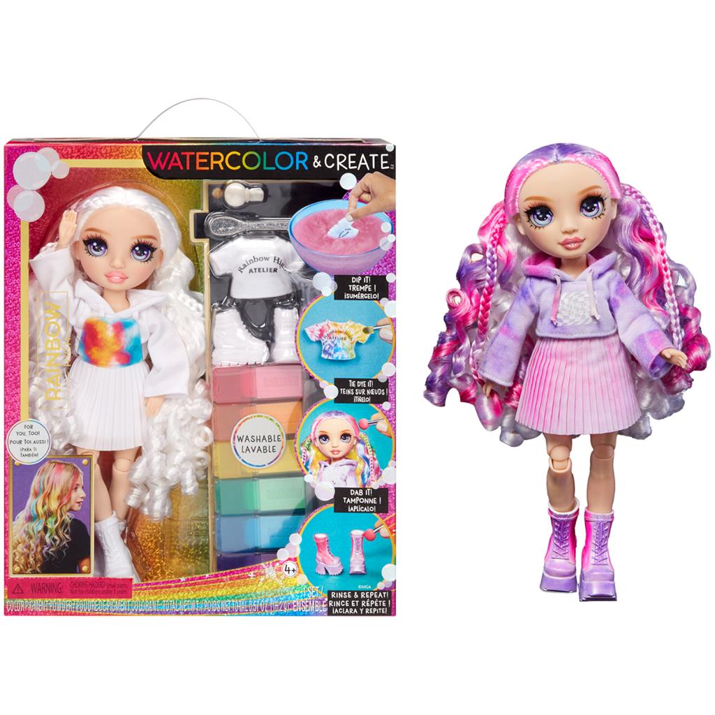 Rainbow High Water Color Dolls Purple Eyes