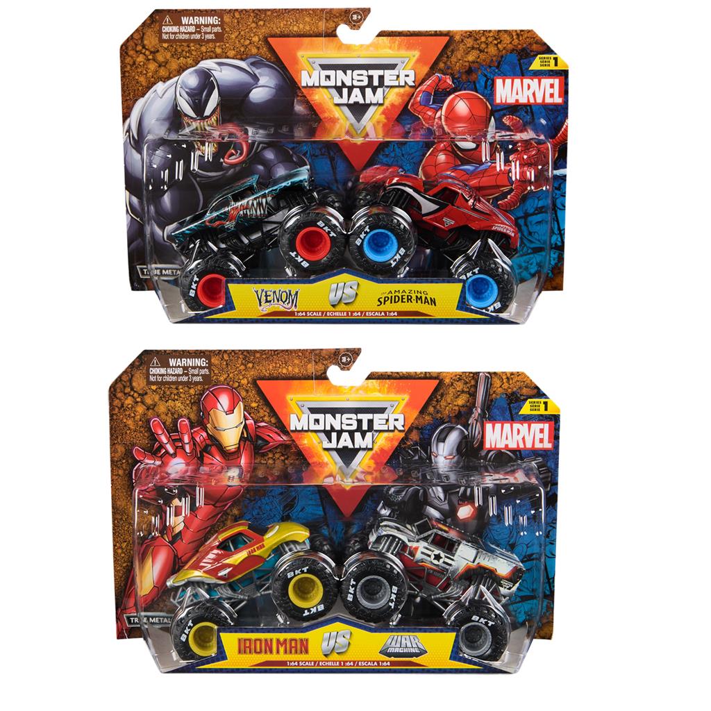 Monster Jam 1:64 2-Pack Marvel