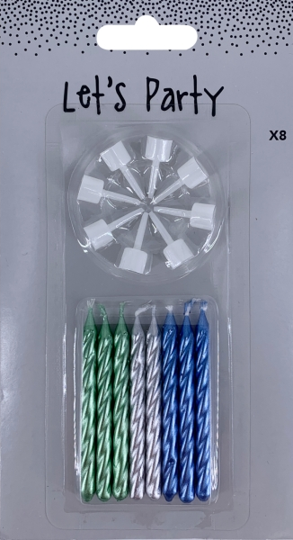 Kagelys m. holder, 8 stk. Dreng