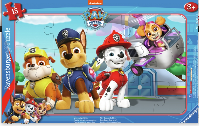Paw Patrol puslespil 15 brikker