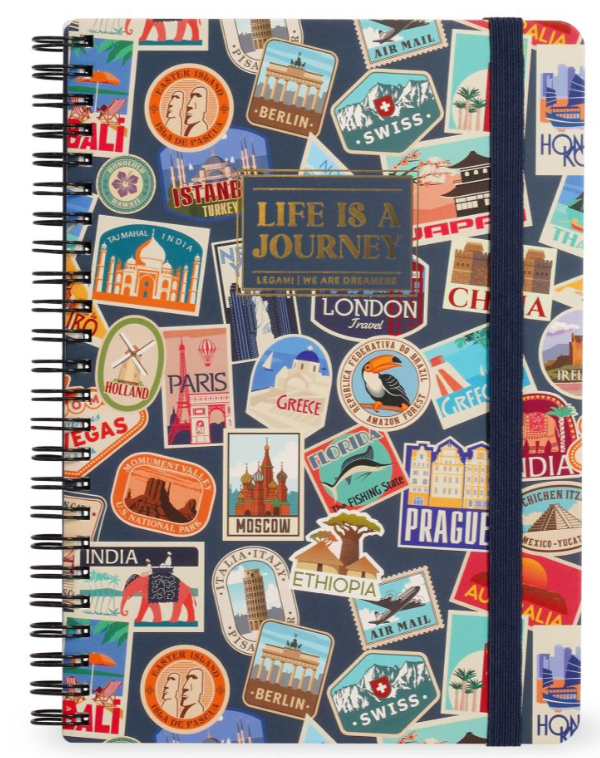 Spiralblok, Linjeret Maxi, Travel stickers