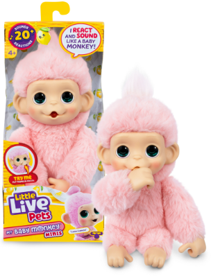 Little Pets alive lyserød abe