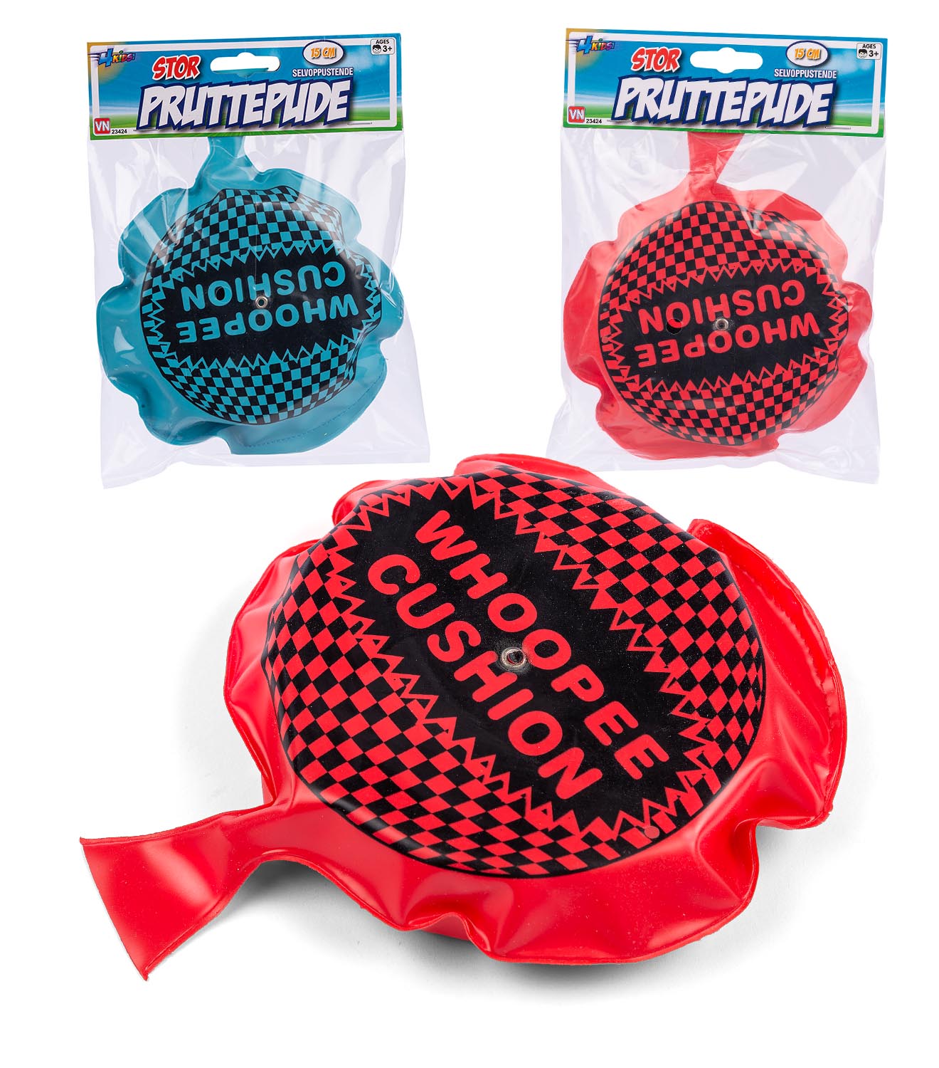 STOR PRUTTEPUDE 15 CM Selvoppustelig pruttepude.