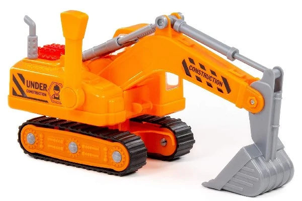 POLESIE Gravemaskine på larvefødder 18,3x9,4x19,5cm orange