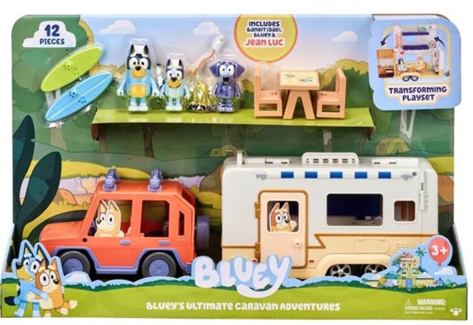 Bluey Familiens 4WD og Campingvognslegesæt