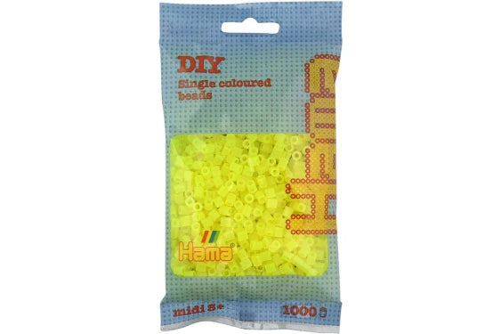 Hama midi 1000 stk Neon Gul 207-34