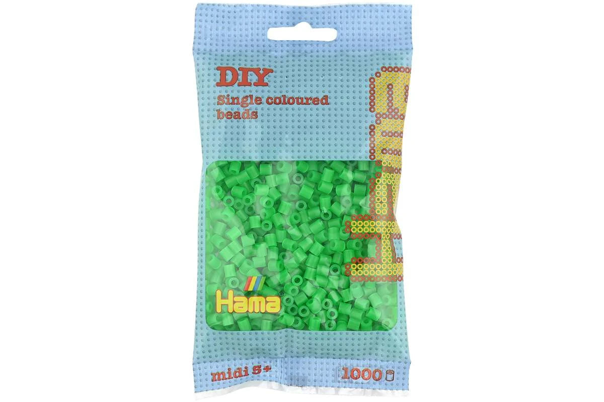 Hama midi 1000 stk Neon Grøn 207-37