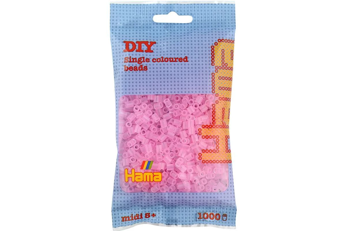 Hama midi 1000 stk Transparant Pink 207-72