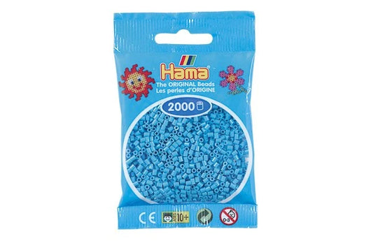 Hama mini perler azurblå 501-49