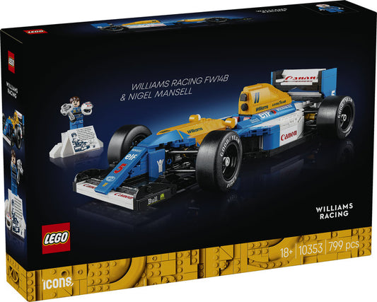 LEGO icons Williams Racing FW14B og Nigel Mansell