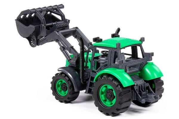 POLESIE Traktor med frontskovl 24,5x10x11cm, grøn