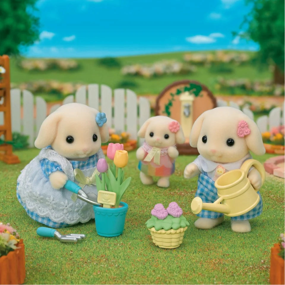 Sylvanian Families - Blomsterhavesæt - Flora Rabbit Brother & Sister (5736)