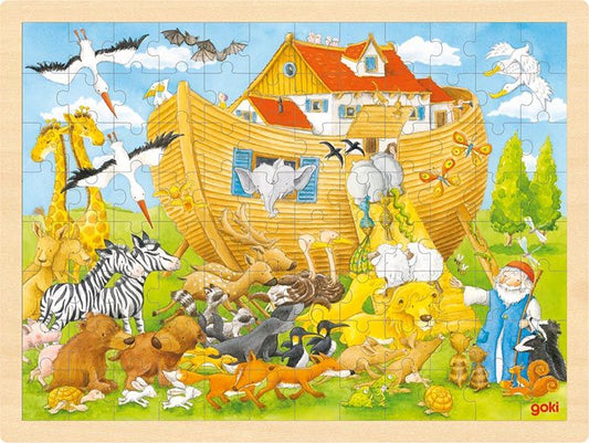 Goki træpuslespil 96 brikker Noah's Ark