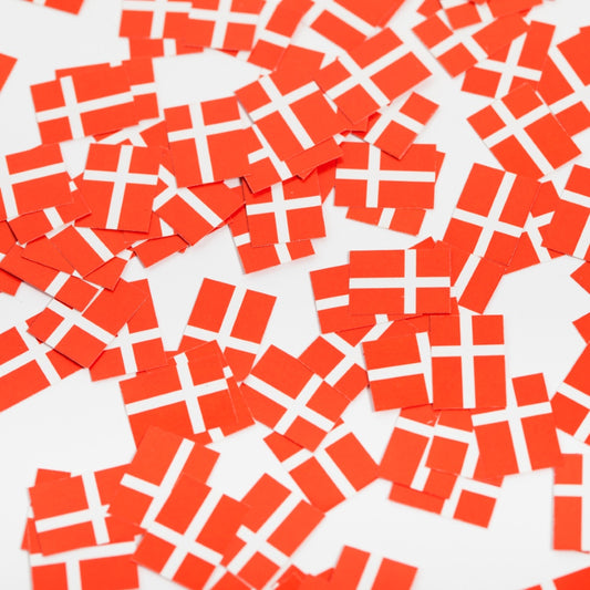 Dannebrosflag konfetti