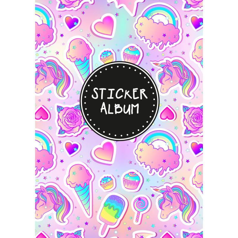 STICKER ALBUM 14,5x21CM UNICORN