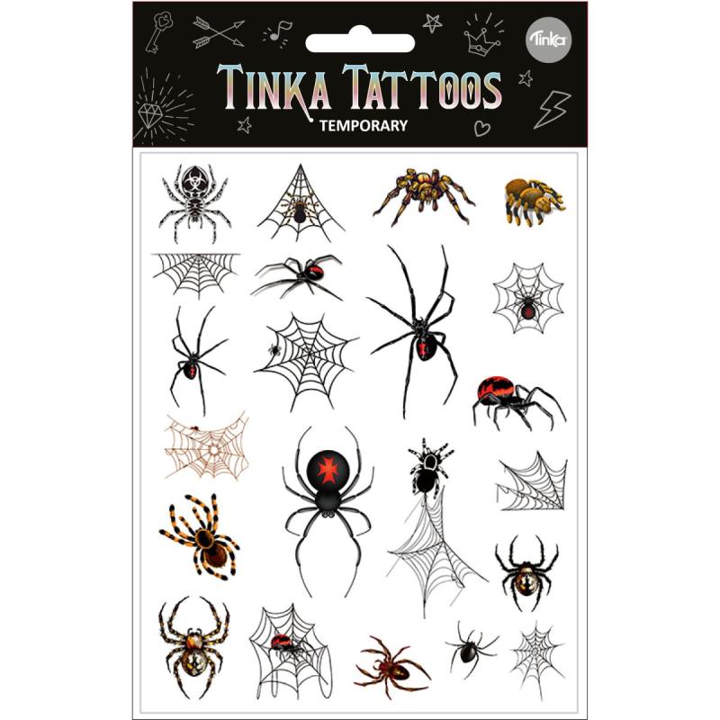Tatovering med edderkopper/spind Tinka