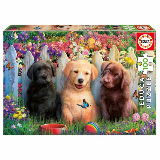 Educa Puslespil Posing Puppies 100 Brikker
