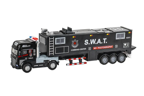 KLX die-cast Die-cast S.W.A.T truck with trailer, light & sound