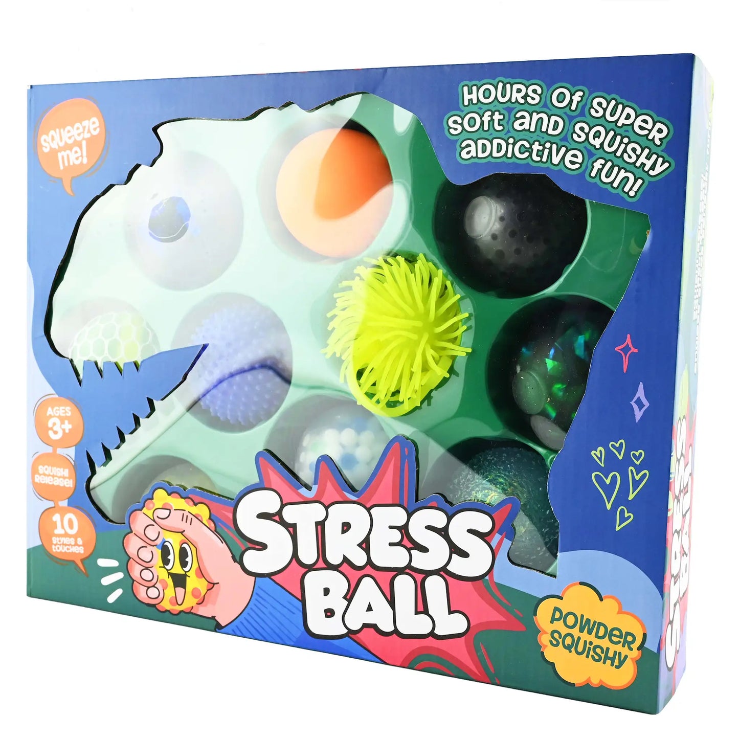 SQUEEZE BALL SET DINOSAUR 10pcs