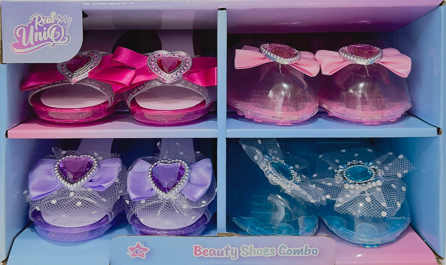 Real UniQ Skoskab med 4 par udklædningssko 👠✨👡