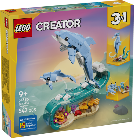 LEGO Creator Havdyr: Smukke delfiner 31385