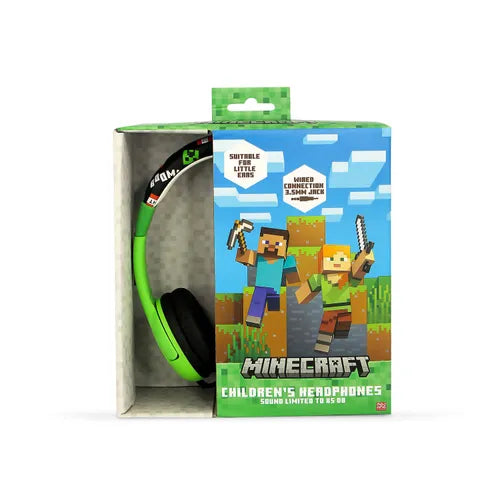 Høretelefoner On-Ear 85dB Ledning Minecraft Creeper