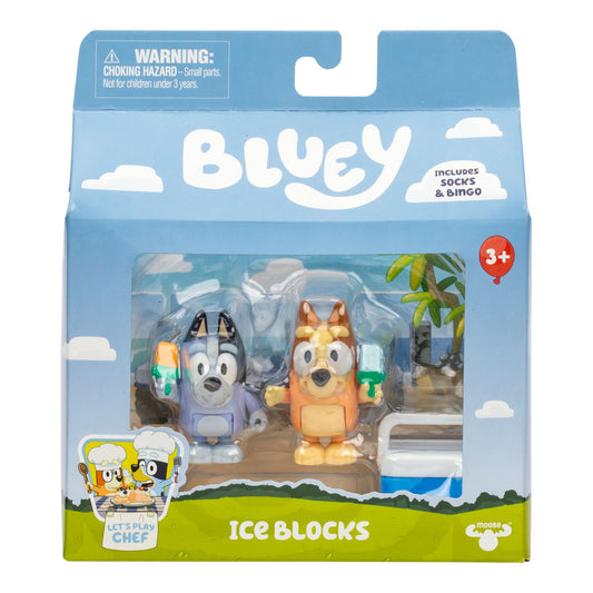 🍧 Bluey – 2-pak Figurer: Chef Ice Blocks / Glaces