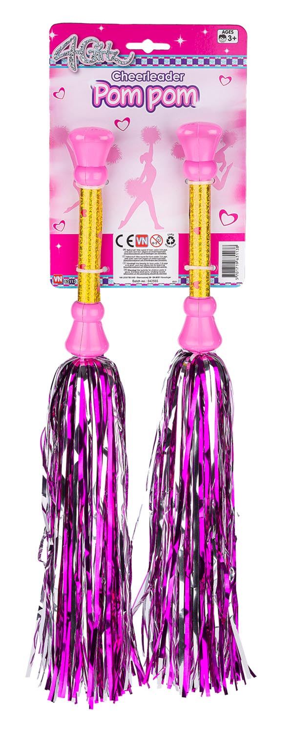 4-Girlz Glitter pom poms.